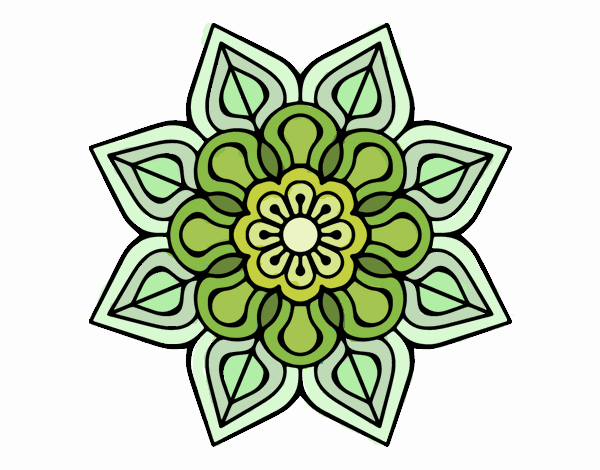 Mandala de flor sencilla