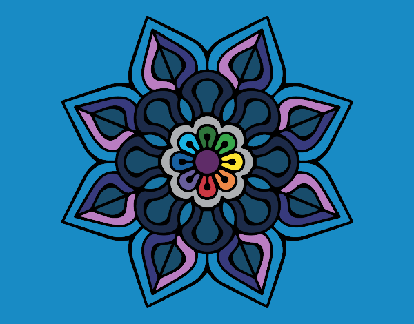 Mandala de flor sencilla