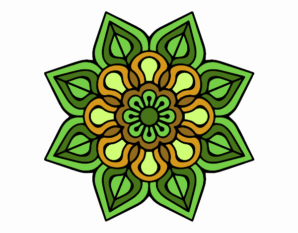 Mandala de flor sencilla