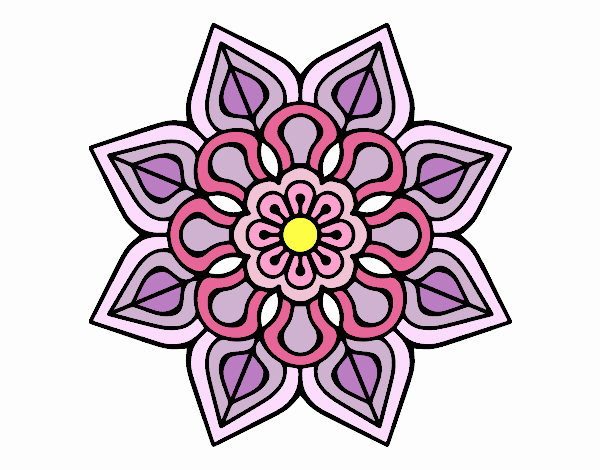 Mandala de flor sencilla