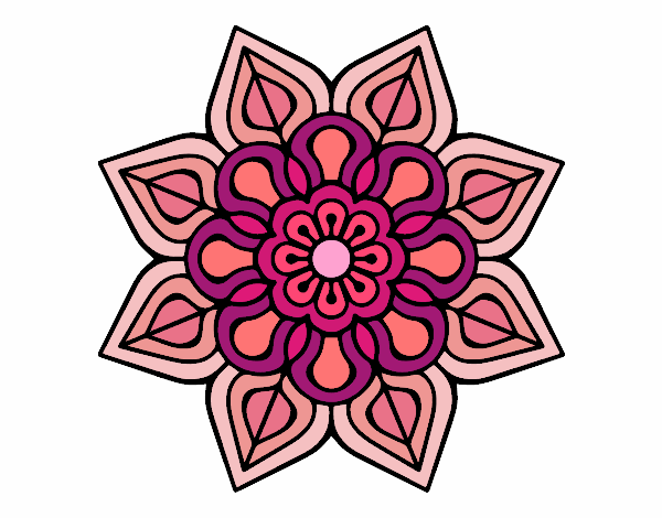 Mandala de flor sencilla