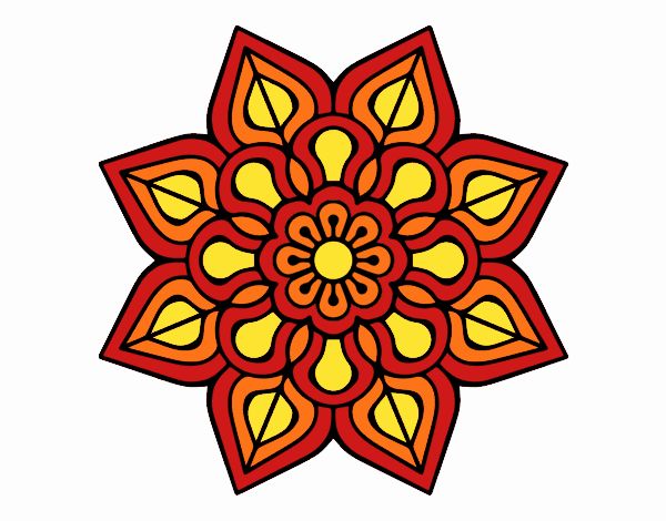 Mandala de flor sencilla