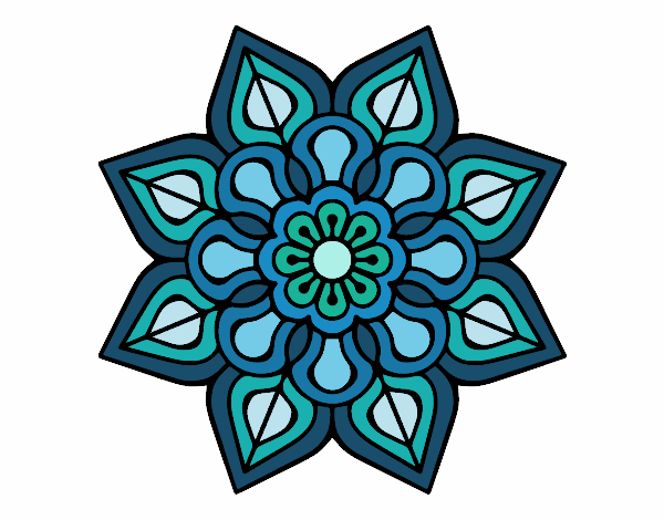 Mandala de flor sencilla