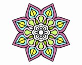 Mandala de flor sencilla