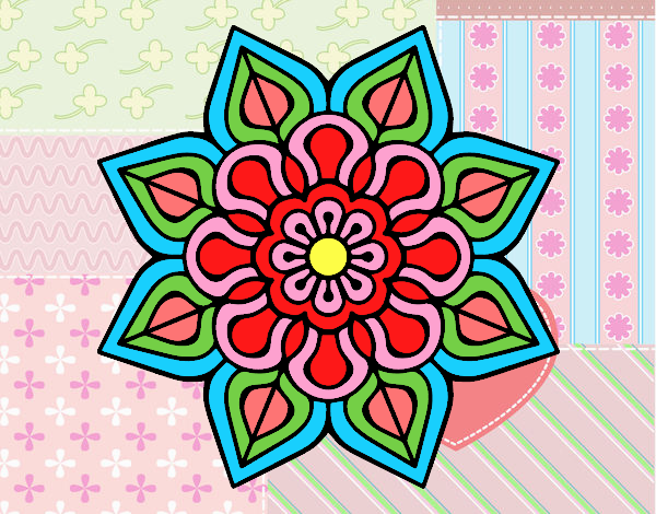 Mandala de flor sencilla