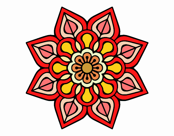 Mandala de flor sencilla