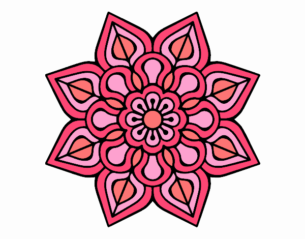 Mandala de flor sencilla