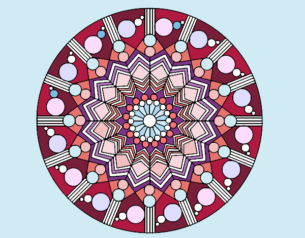 Mandala flor con círculos