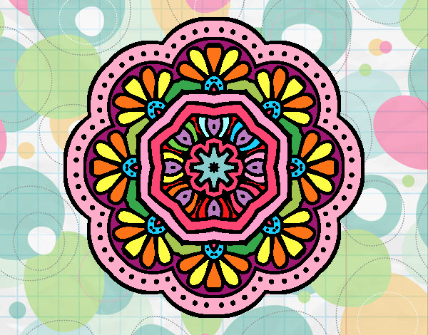 Mandala mosaico modernista