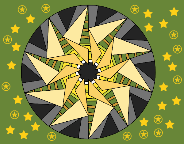 Mandala sol triangular