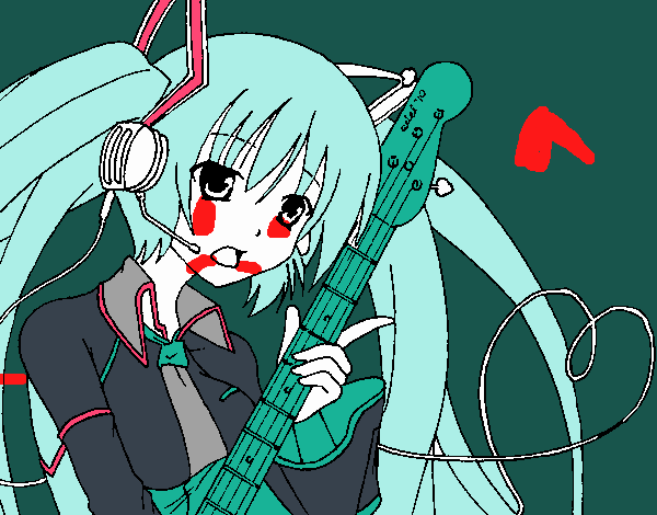 Miku con guitarra