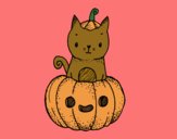 Un gatito de Halloween