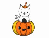 Un gatito de Halloween