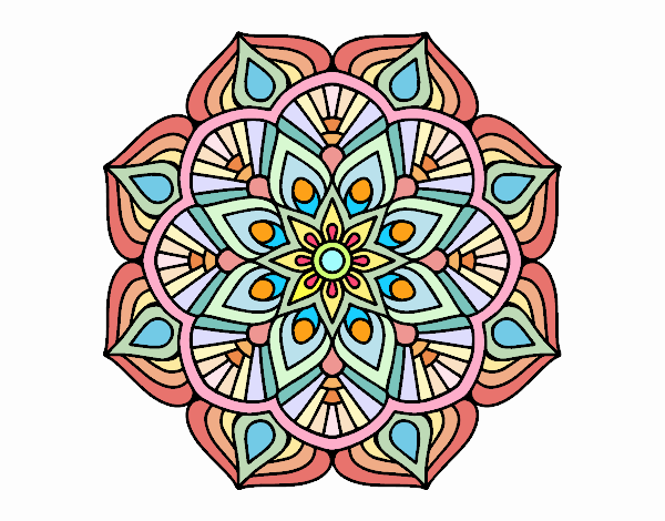 Un mandala de flor oriental