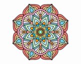 Un mandala de flor oriental