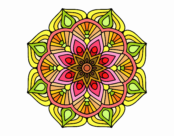 Un mandala de flor oriental