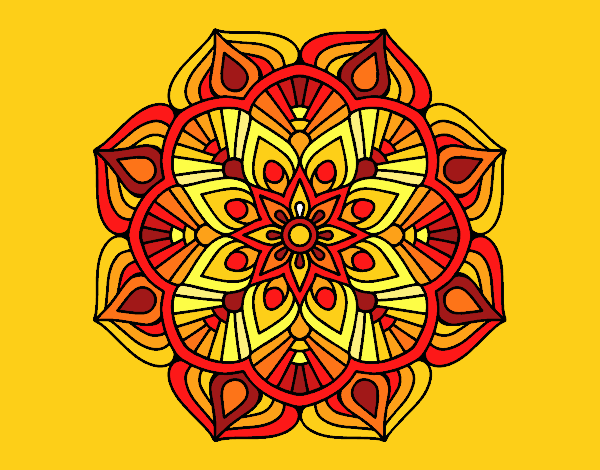 Un mandala de flor oriental