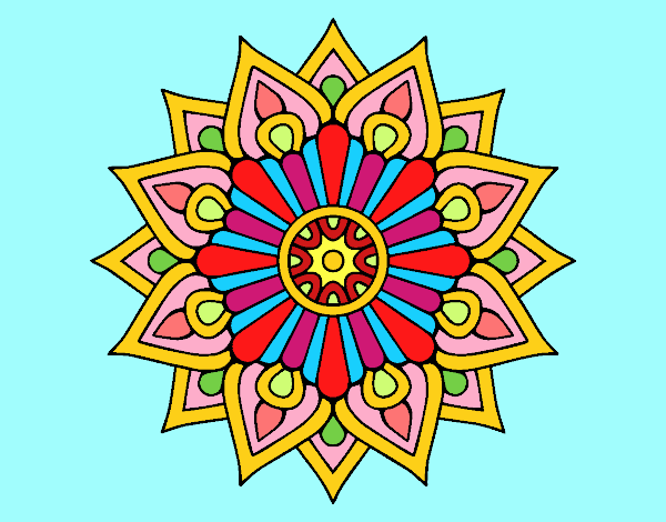 Un mandala destello floral