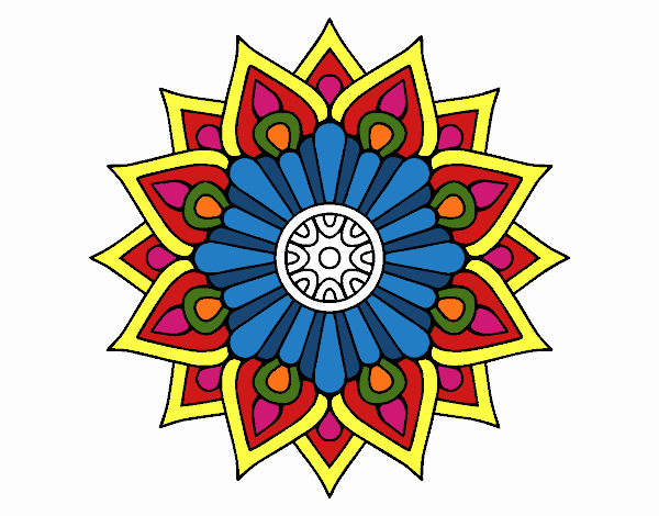 Un mandala destello floral