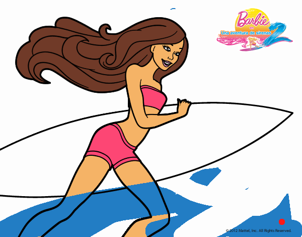 Barbie corre al agua