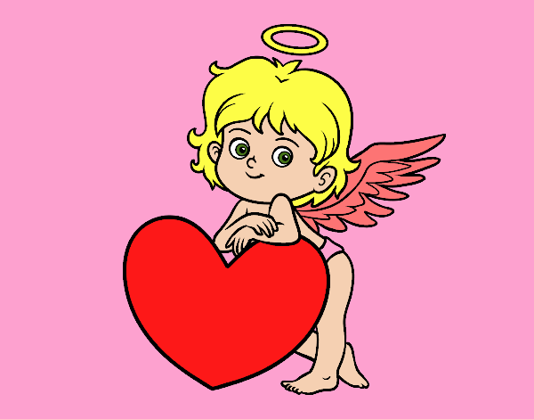 Cupido y un corazón