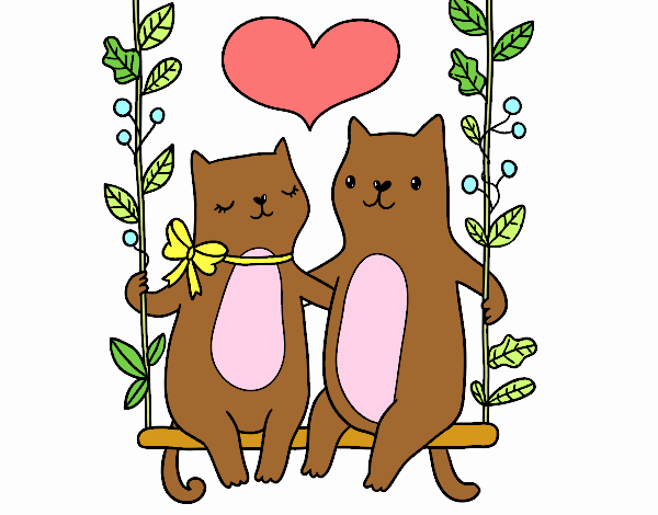 Gatitos enamorados