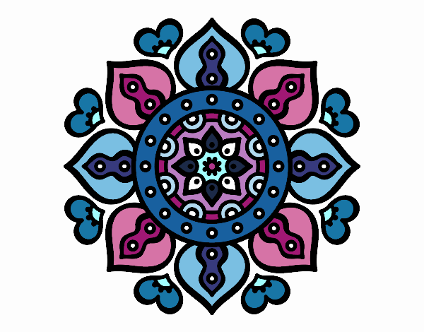 Mandala corazones árabes