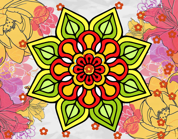 Mandala de flor sencilla