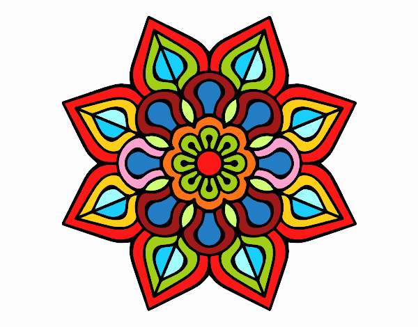 Mandala de flor sencilla