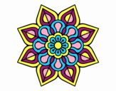 Mandala de flor sencilla