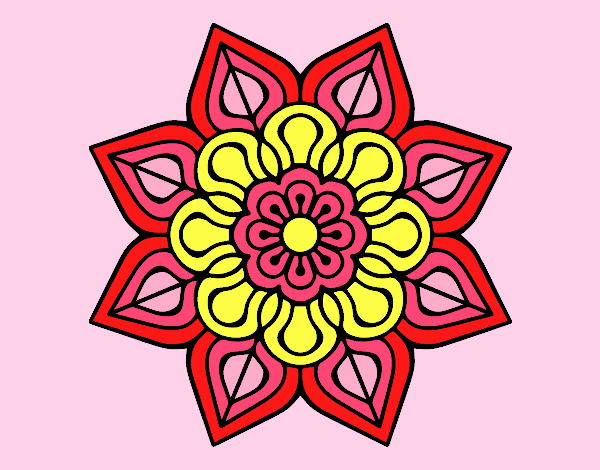 Mandala de flor sencilla