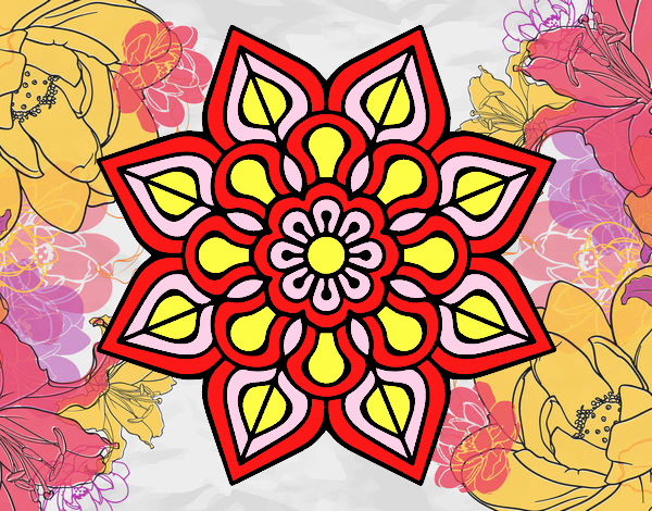 Mandala de flor sencilla