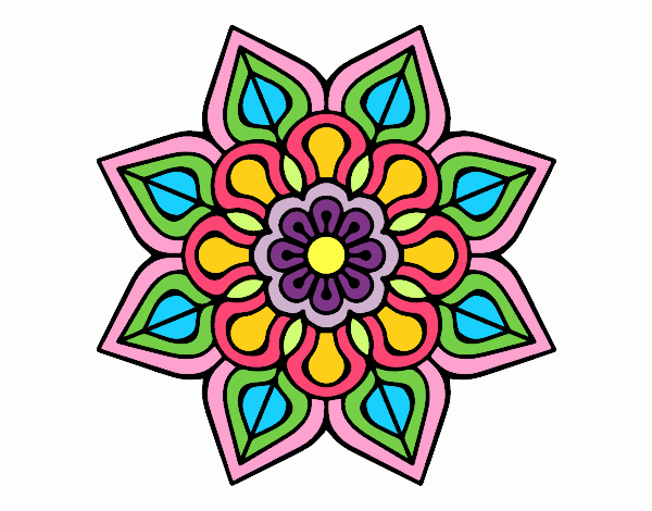 Mandala de flor sencilla