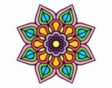 Mandala de flor sencilla