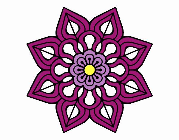 Mandala de flor sencilla