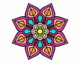 Mandala de flor sencilla