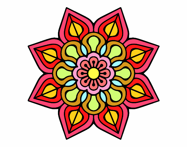 Mandala de flor sencilla