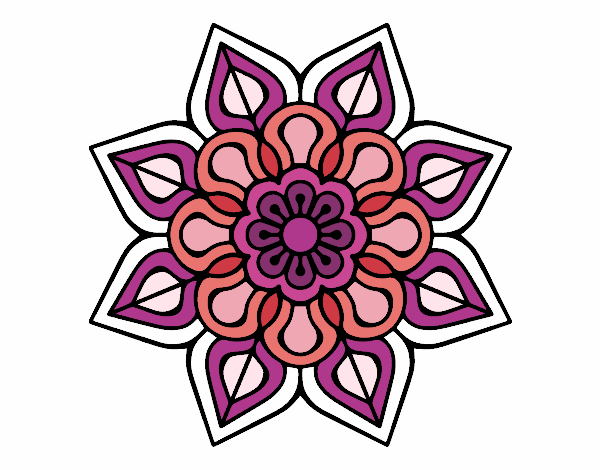 Mandala de flor sencilla