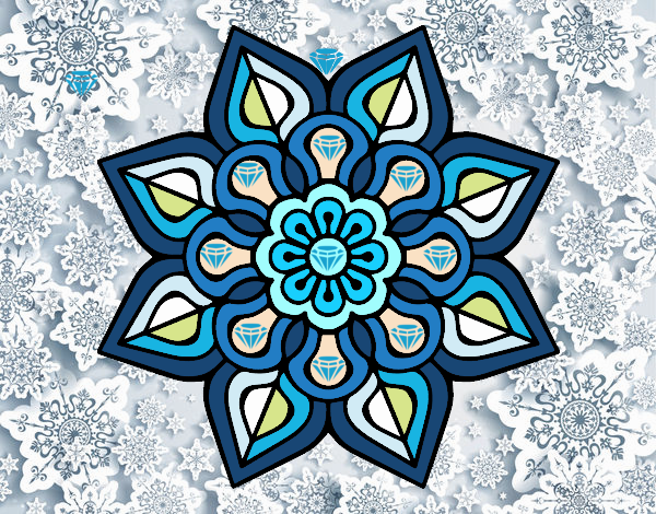 Mandala de flor sencilla