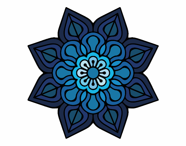 Mandala de flor sencilla