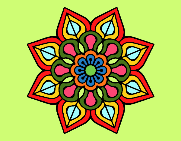 Mandala de flor sencilla