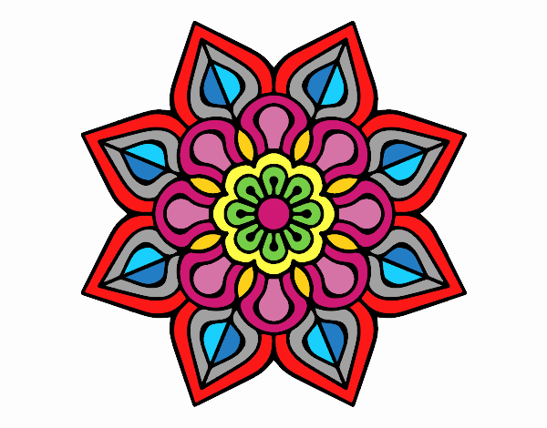 Mandala de flor sencilla