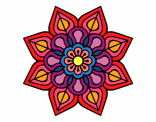 Mandala de flor sencilla