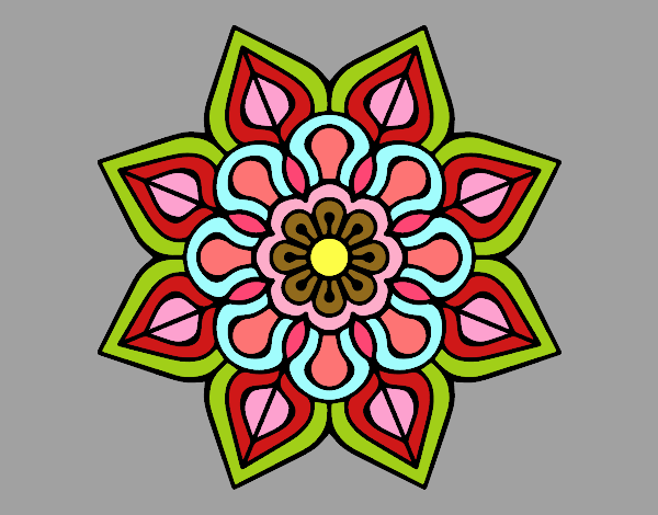 Mandala de flor sencilla