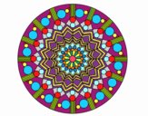 Mandala flor con círculos