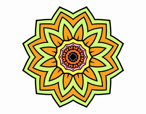 Mandala flor de girasol