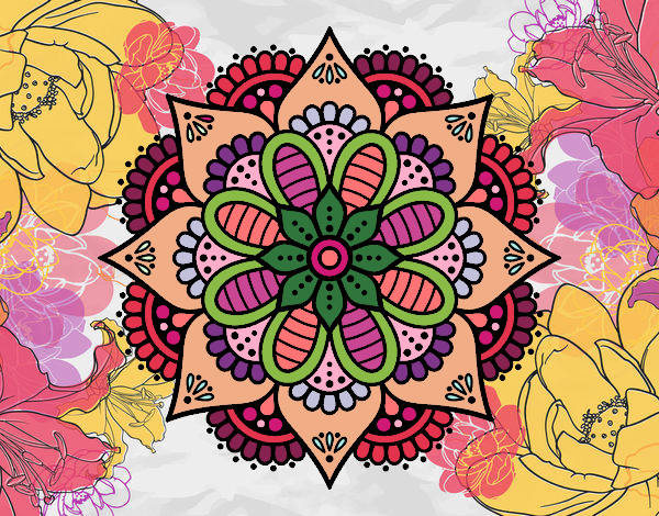 Mandala flor de primavera