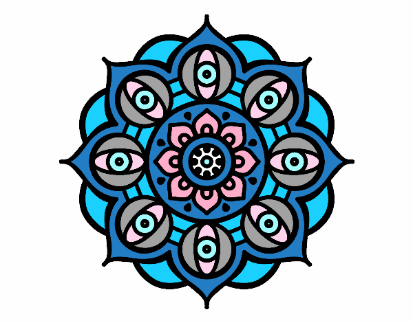 Mandala ojos abiertos