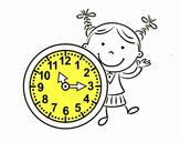 Niña con reloj