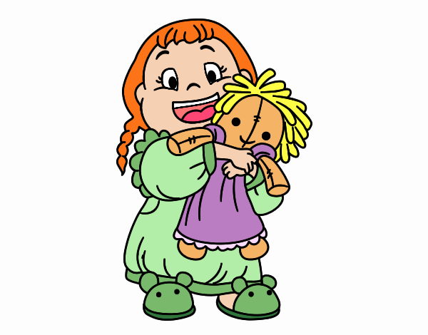 Niña con su muñeca